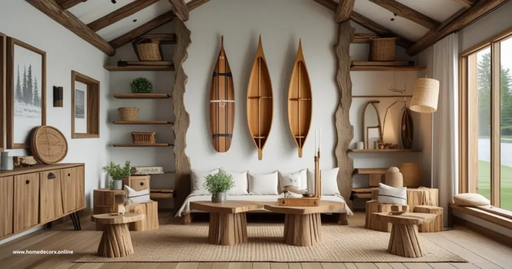 Canoe Decor in Modern Rustic Homes