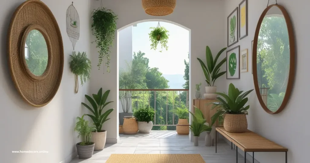 Display wall decorations on your balcony to enhance its visual appeal