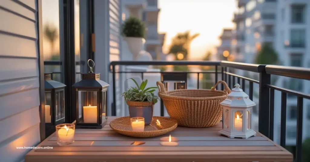 Enhance balcony ambiance with helpful decorative items