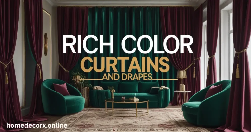 Idea 6: Rich Color Curtains and Drapes