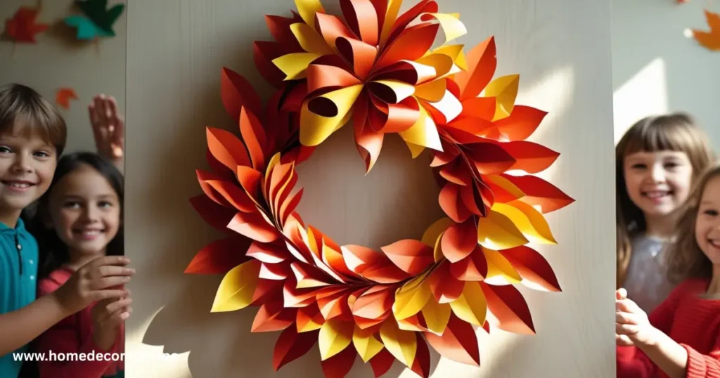 Paper Leaf Wreath