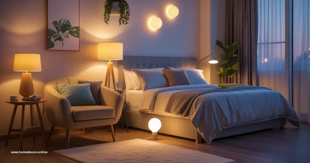 Place fresh lighting fixtures to create a comfortable environment