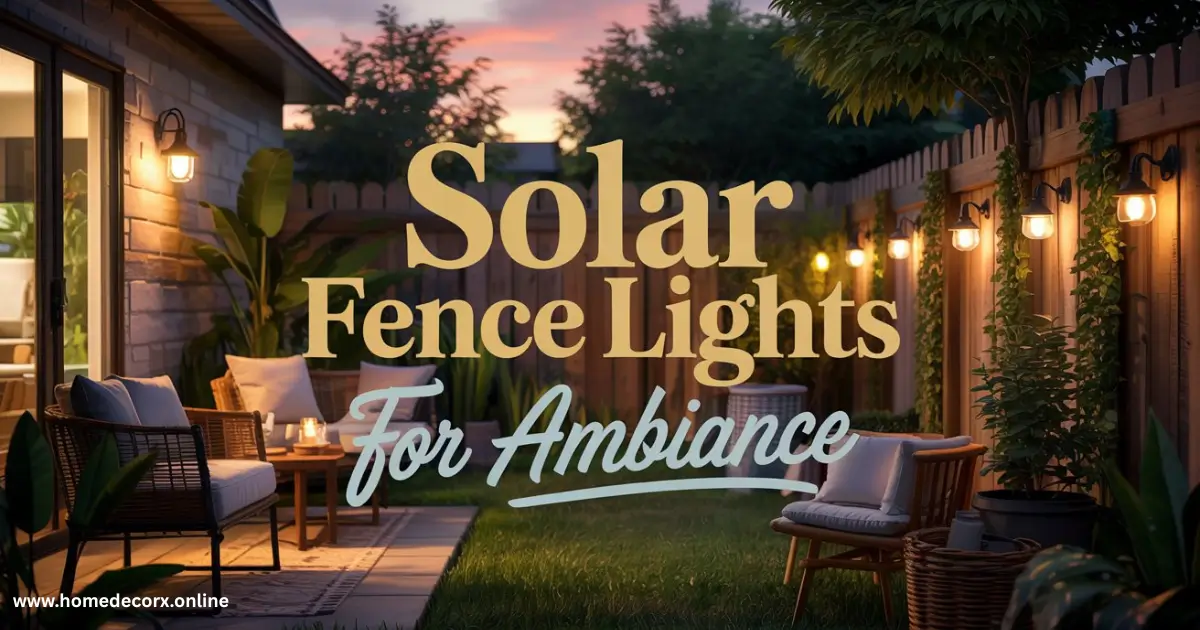 Solar Fence Lights for Ambiance