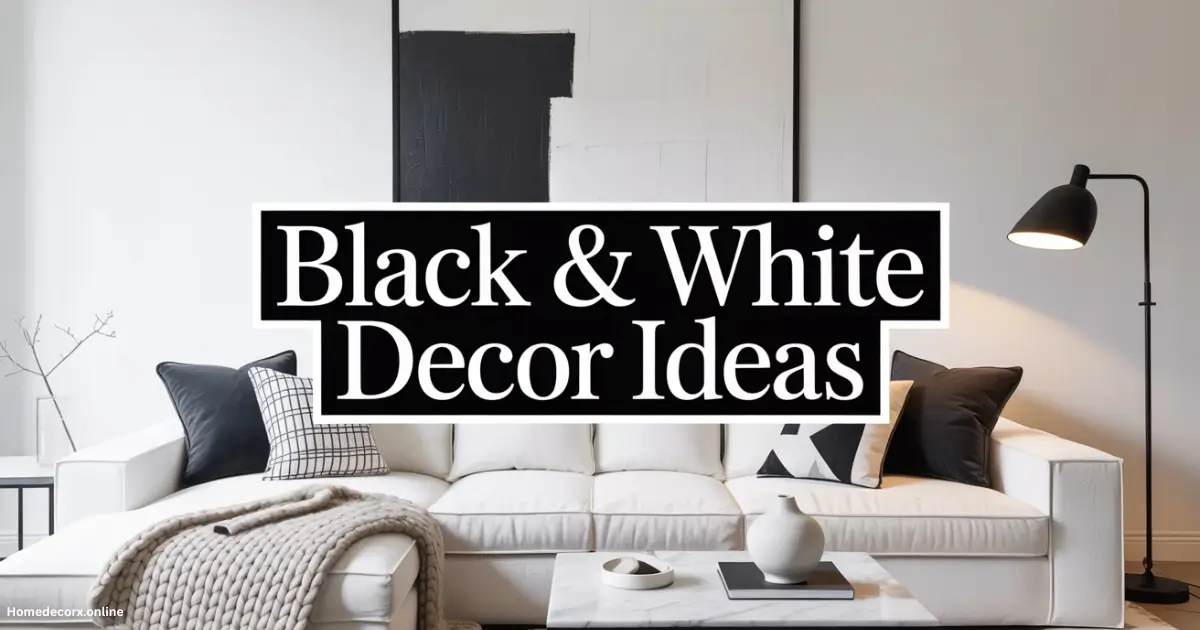 Black and White Decor Ideas