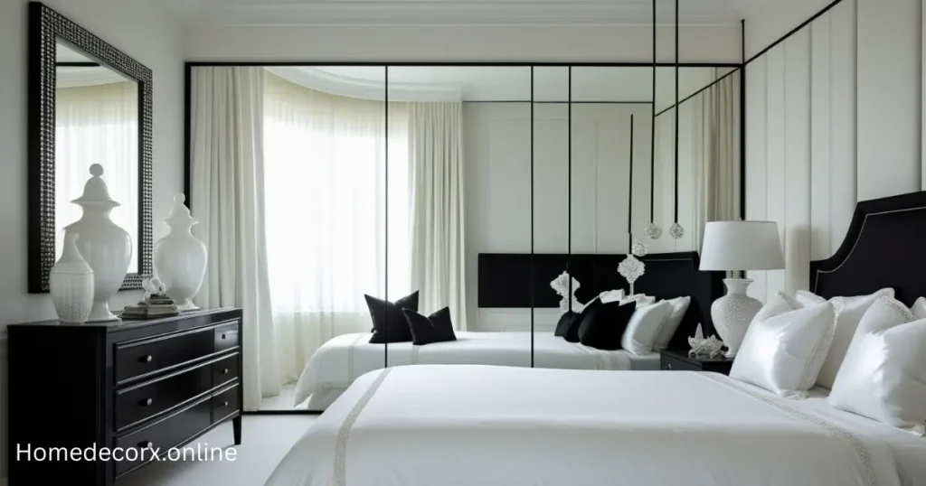 Favorite Color Balance of a Black and White Bedroom