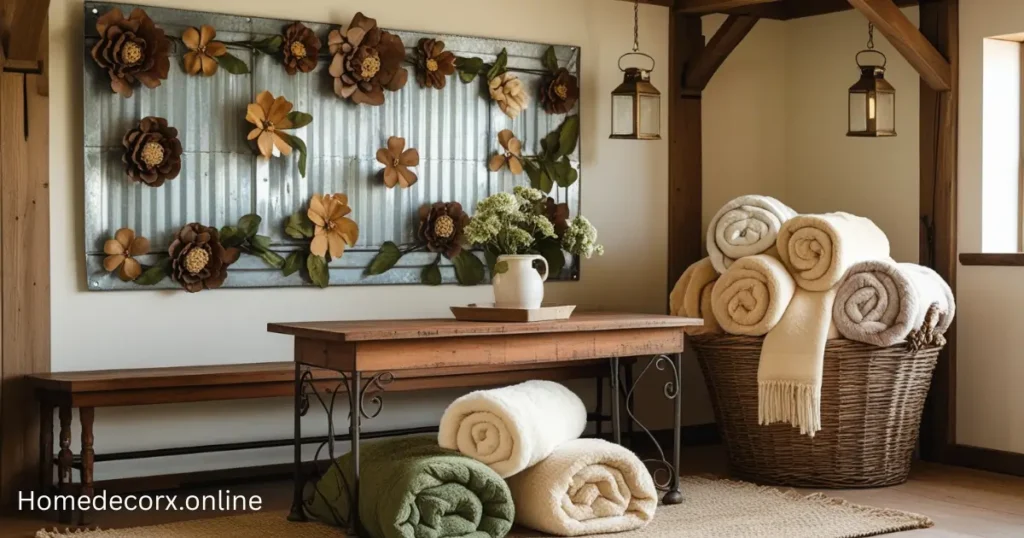 Metal Decor in a FarmHouse home.